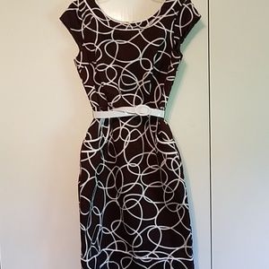 Brown 50s style dress